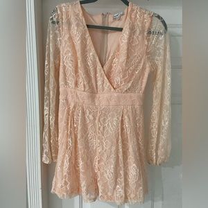 light pink lace romper